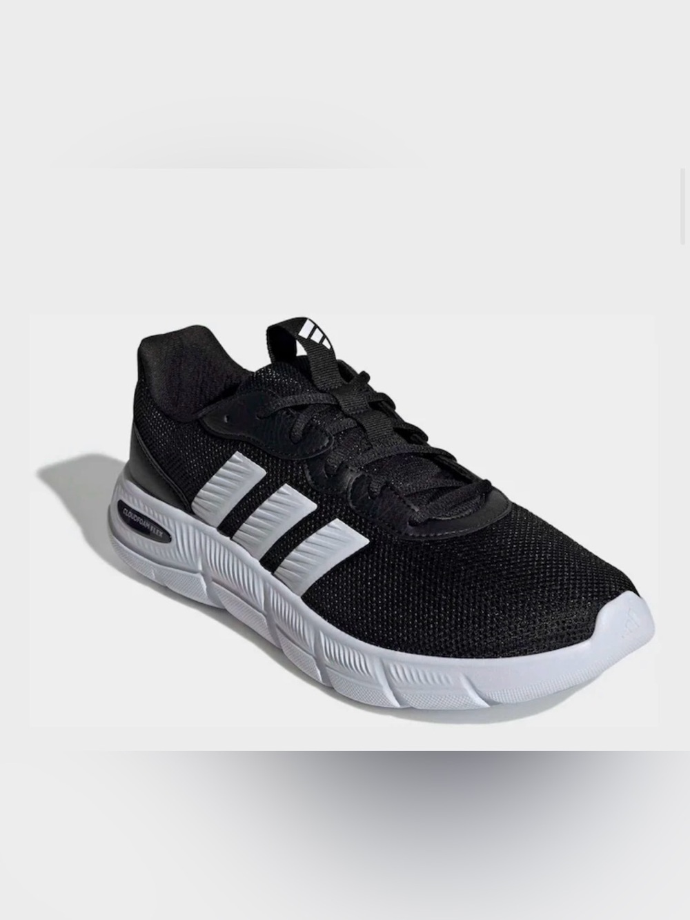 NEW adidas Women’s Black & White Lightweight Cloudfoam Flex Sneakers size 8 - Picture 4 of 11
